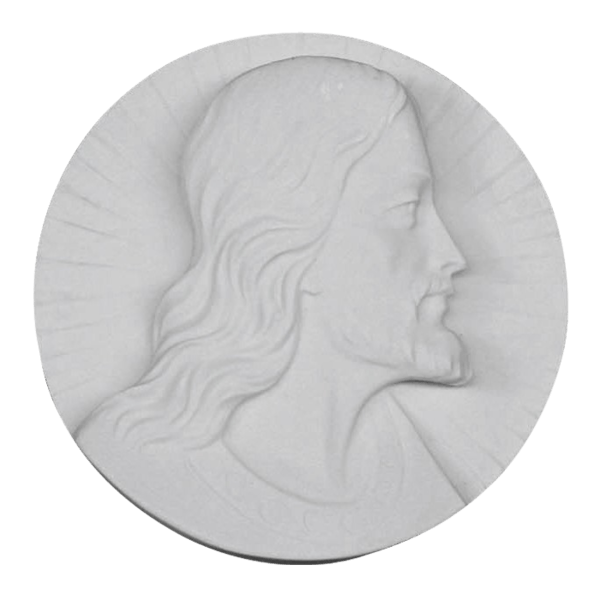 Christ Medallion Marble Statue